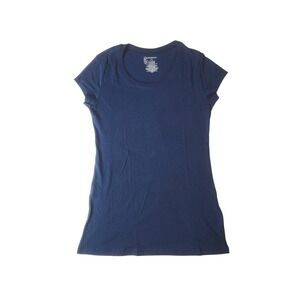 No Boundaries Scoop Tee L (11-13) Navy Blue Cotton Short Sleeve Basic NJ33T004HS